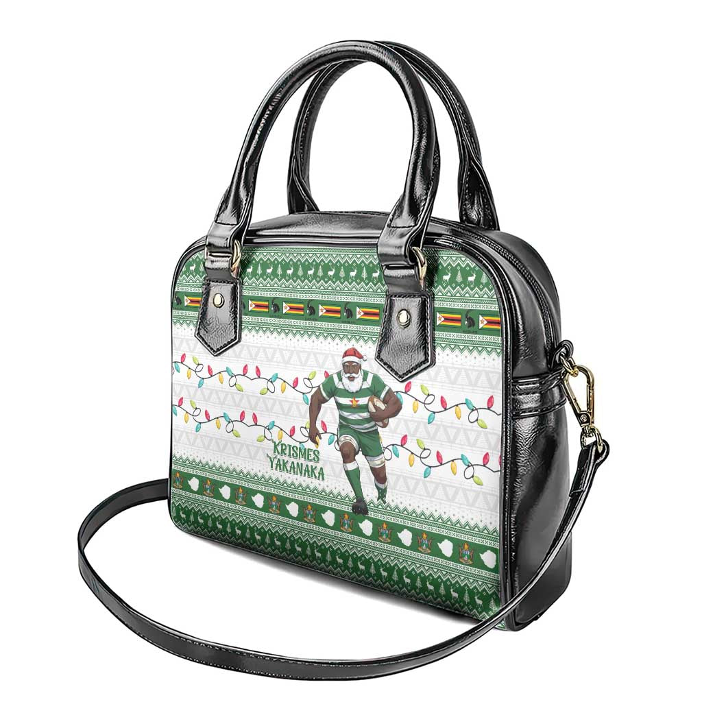 Zimbabwe Rugby Christmas Shoulder Handbag The Sables Krismes Yakanaka LT15