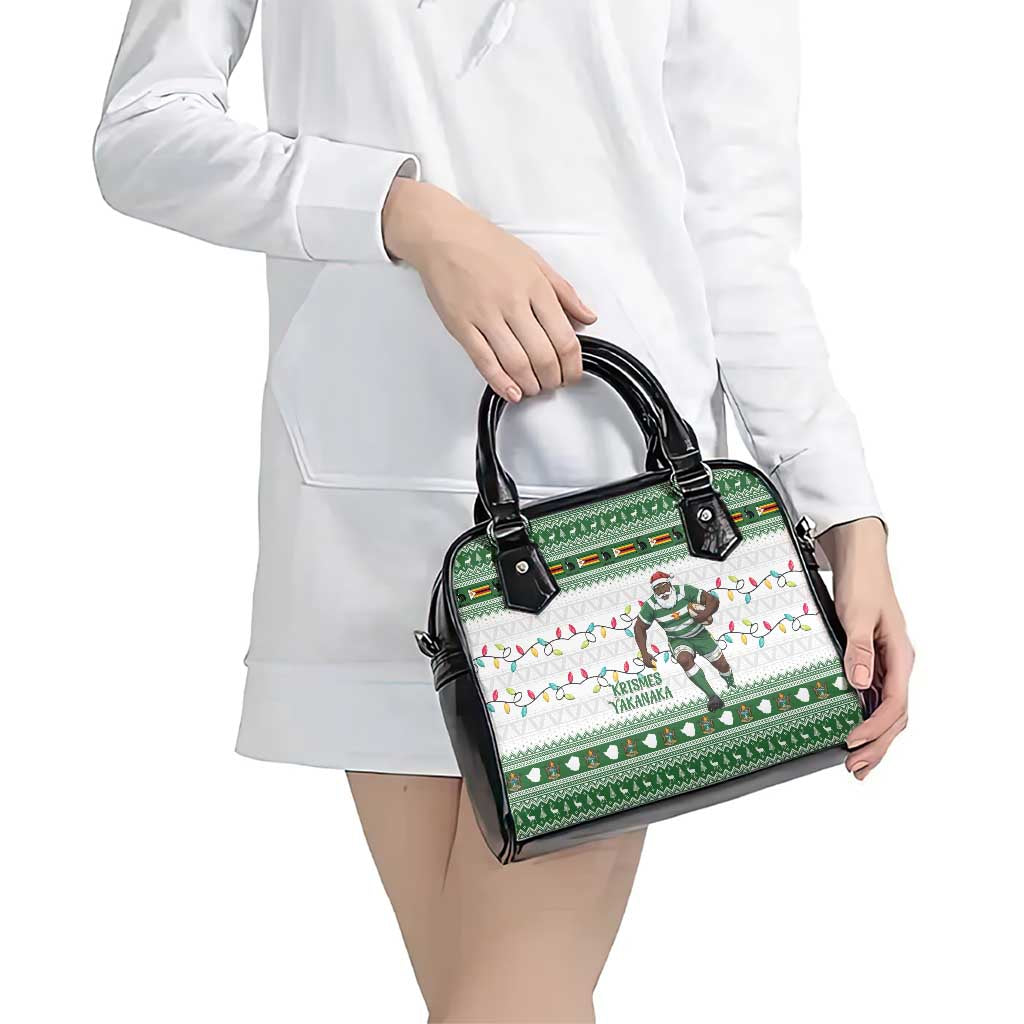 Zimbabwe Rugby Christmas Shoulder Handbag The Sables Krismes Yakanaka LT15