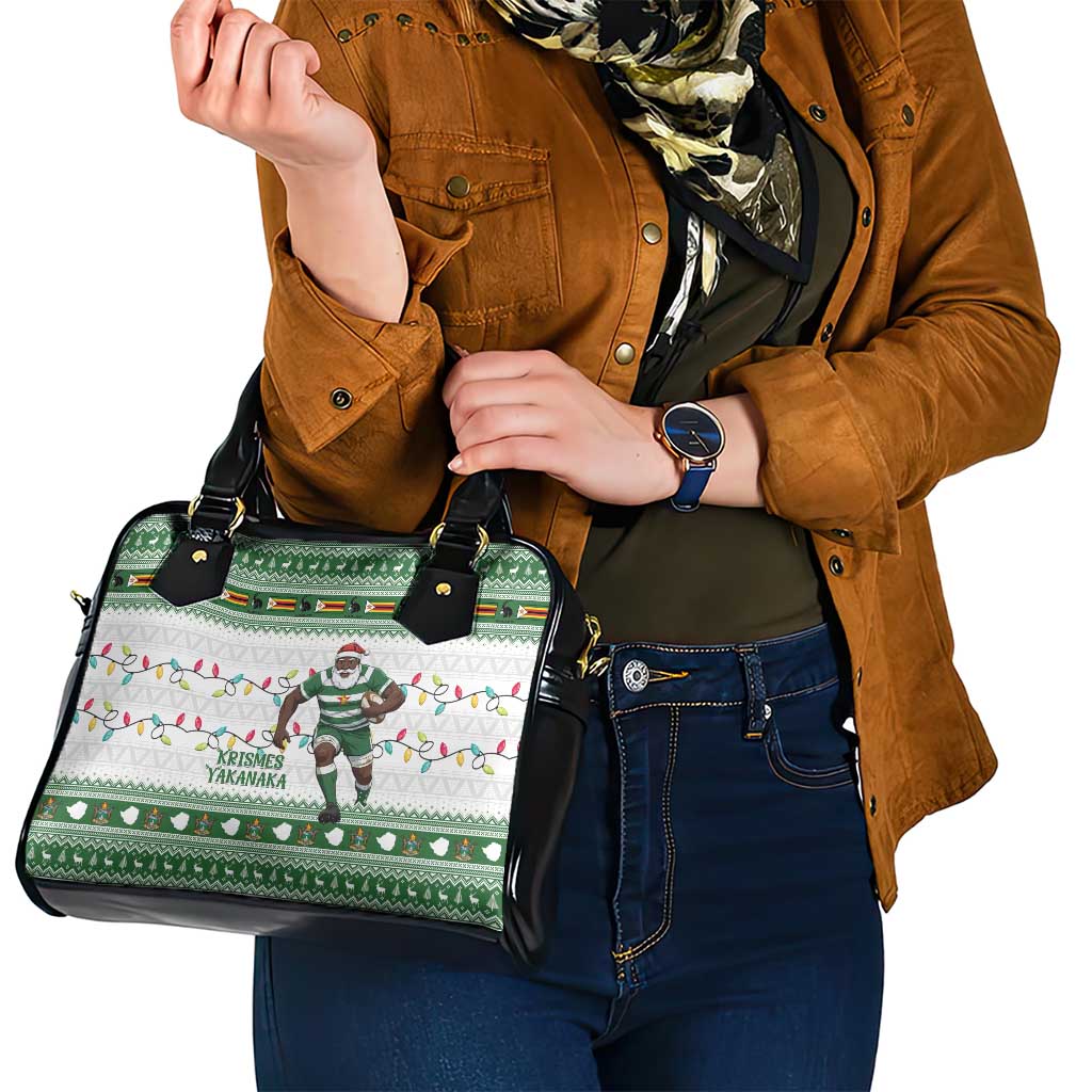 Zimbabwe Rugby Christmas Shoulder Handbag The Sables Krismes Yakanaka LT15