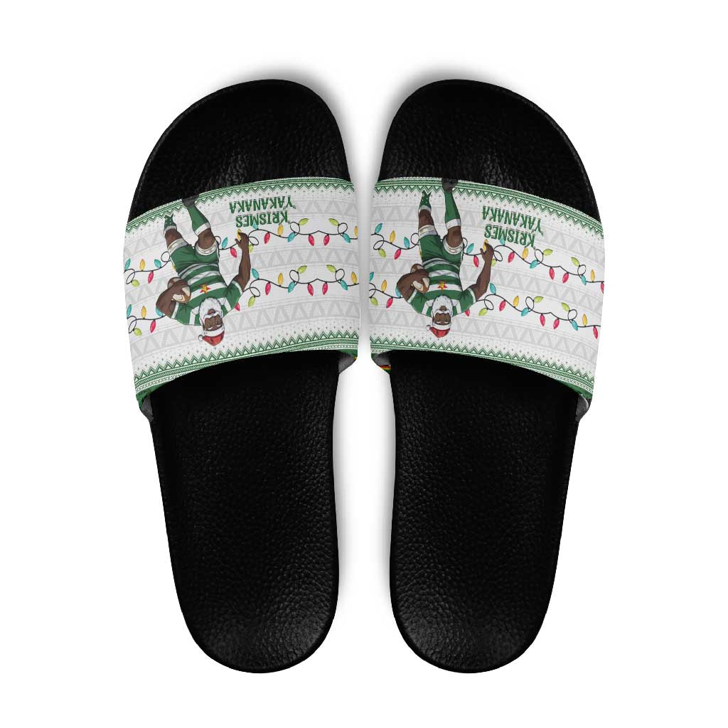 Zimbabwe Rugby Christmas Slide Sandals The Sables Krismes Yakanaka LT15