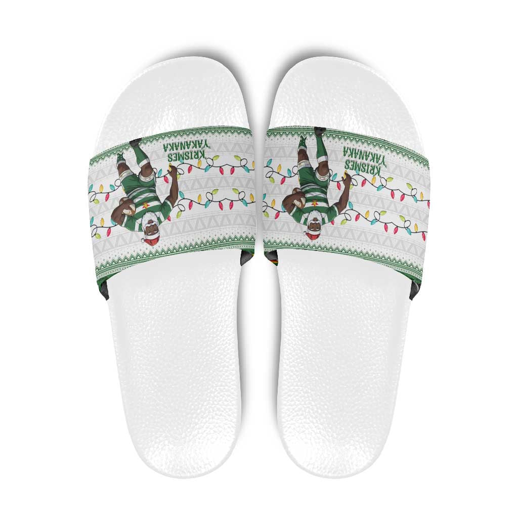 Zimbabwe Rugby Christmas Slide Sandals The Sables Krismes Yakanaka LT15