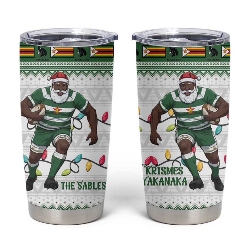 Afro Christmas Rugby Zimbabwe Tumbler Cup The Sables Krismes Yakanaka LT15