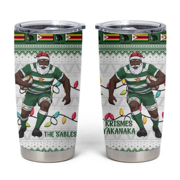 Afro Christmas Rugby Zimbabwe Tumbler Cup The Sables Krismes Yakanaka LT15