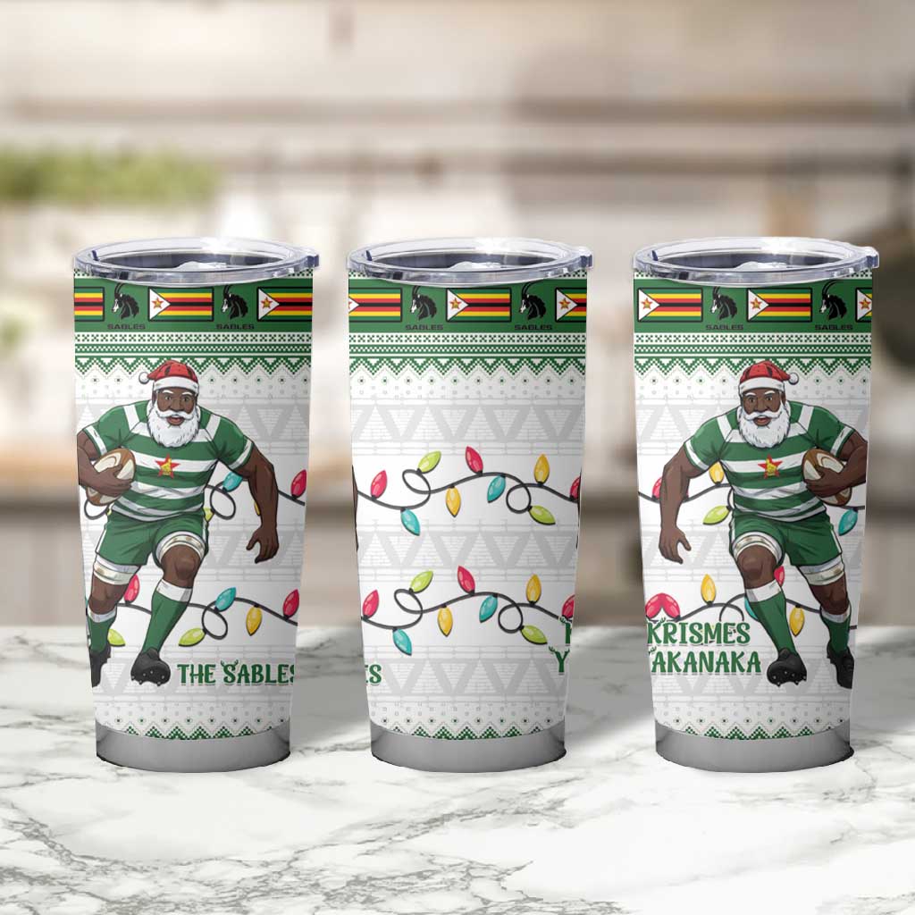 Afro Christmas Rugby Zimbabwe Tumbler Cup The Sables Krismes Yakanaka LT15