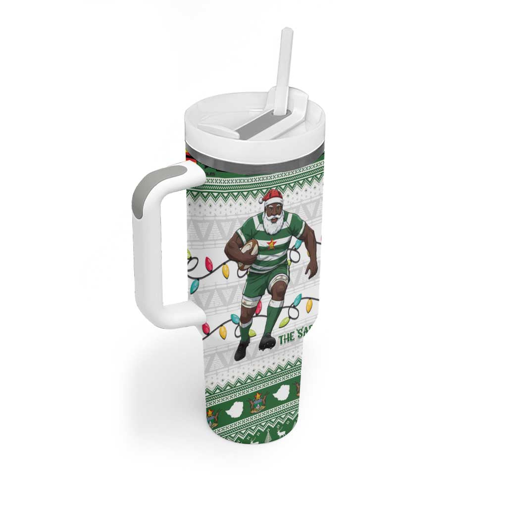Afro Christmas Rugby Zimbabwe Tumbler With Handle The Sables Krismes Yakanaka LT15