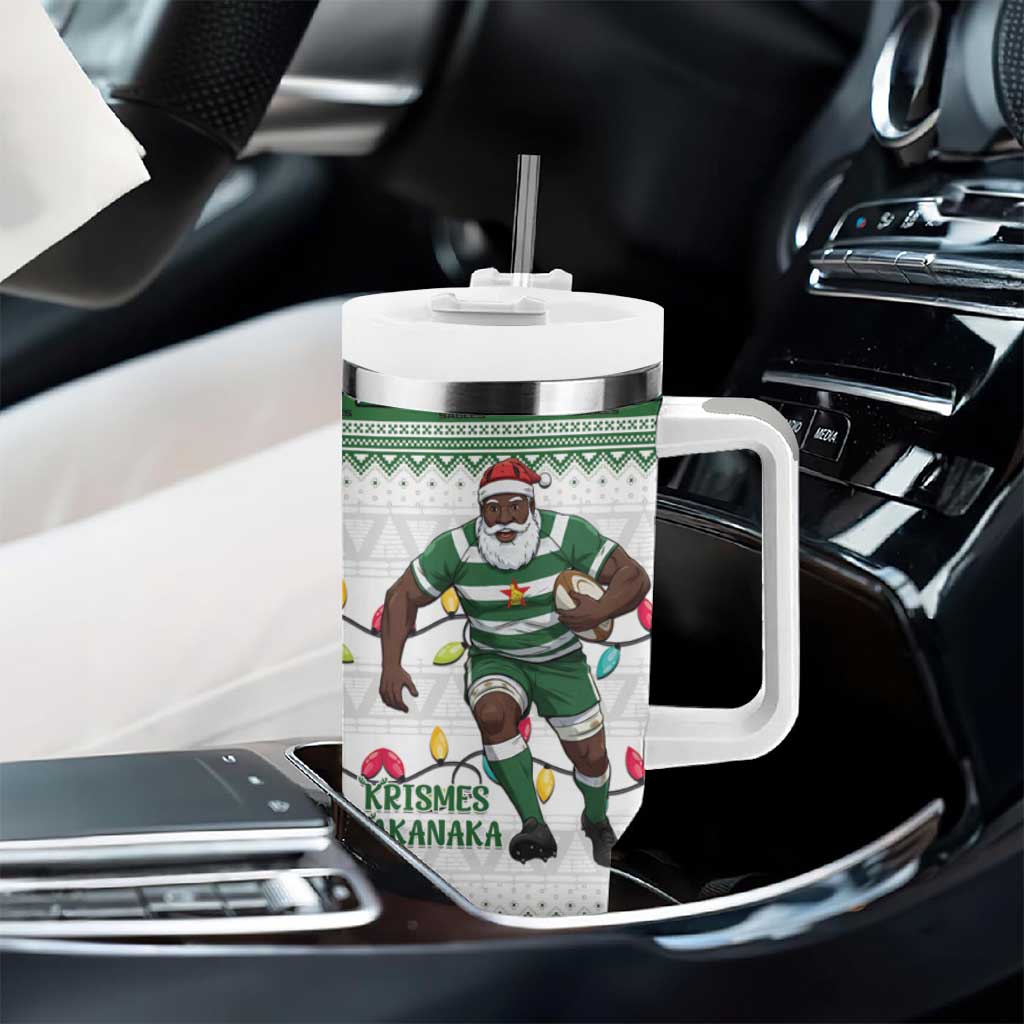 Afro Christmas Rugby Zimbabwe Tumbler With Handle The Sables Krismes Yakanaka LT15