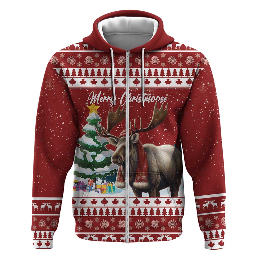 Personalized Canada Christmas Hoodie Merry Christmoose LT15
