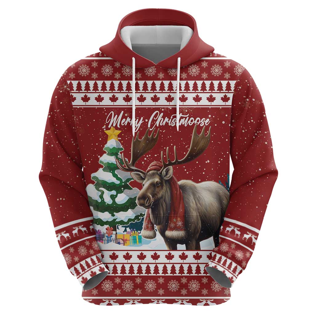 Personalized Canada Christmas Hoodie Merry Christmoose LT15