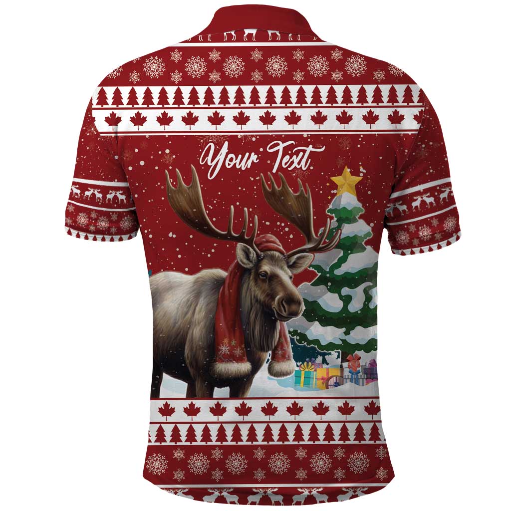 Personalized Canada Christmas Polo Shirt Merry Christmoose LT15