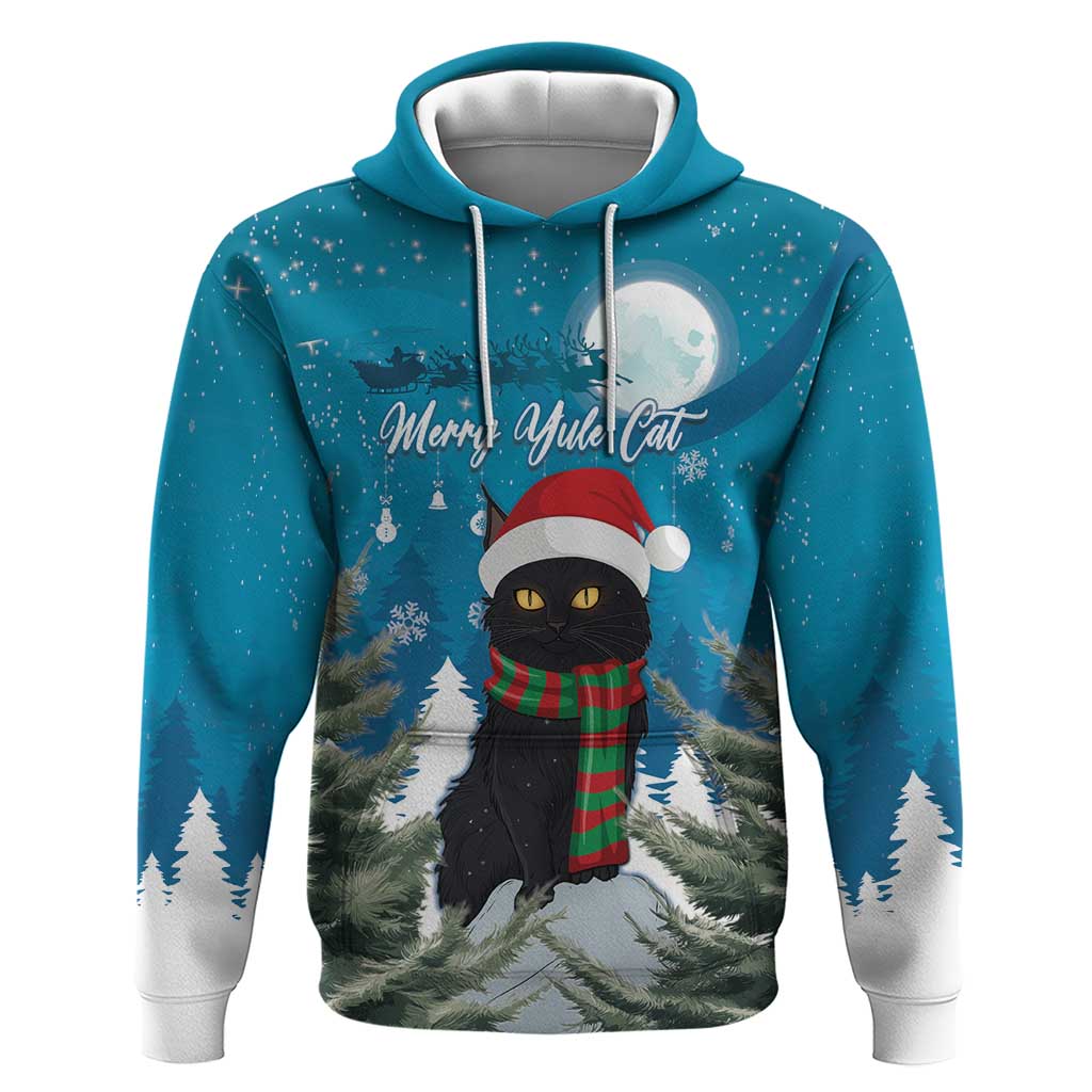 Iceland Christmas Hoodie Merry Yule Cat LT15