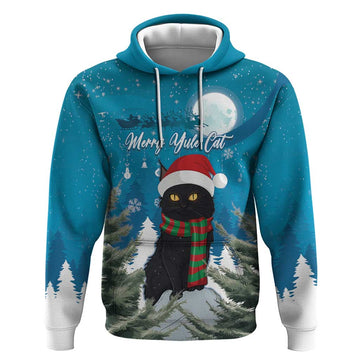 Iceland Christmas Hoodie Merry Yule Cat LT15