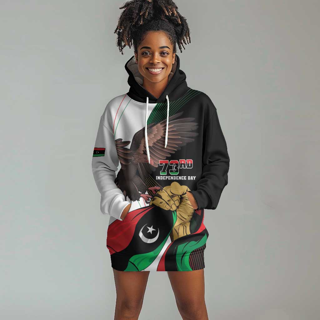 Afro Libya Hoodie Dress Arabian Eagle - Independence Day LT15