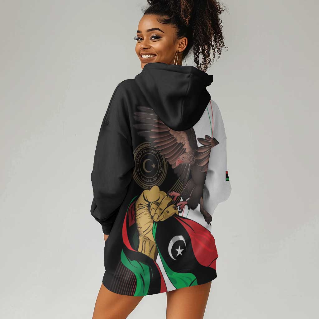 Afro Libya Hoodie Dress Arabian Eagle - Independence Day LT15