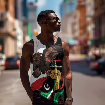 Afro Libya Men Tank Top Arabian Eagle - Independence Day LT15