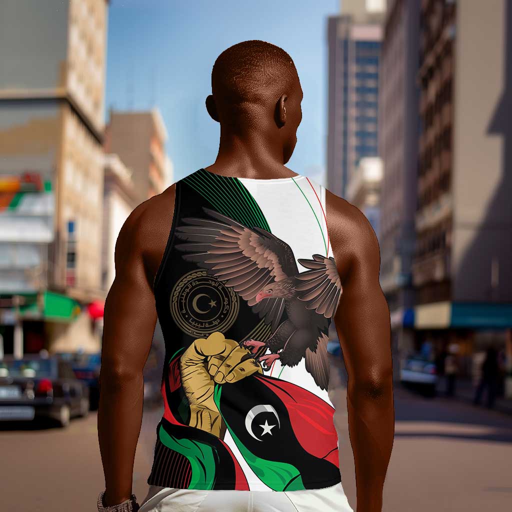 Afro Libya Men Tank Top Arabian Eagle - Independence Day LT15
