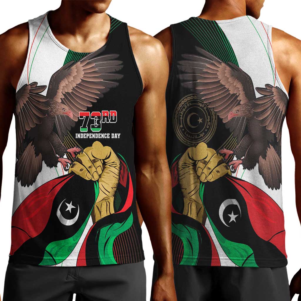 Afro Libya Men Tank Top Arabian Eagle - Independence Day LT15