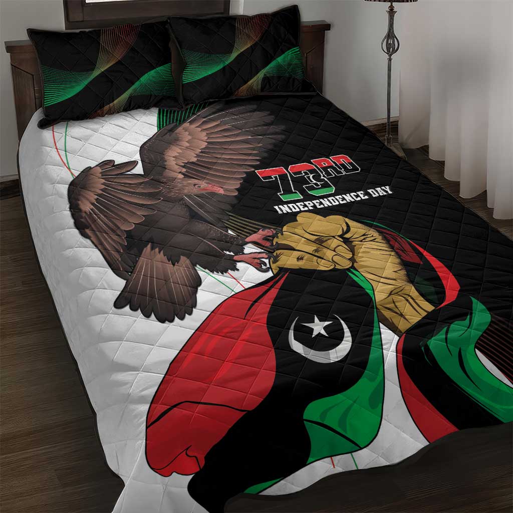 Afro Libya Quilt Bed Set Arabian Eagle - Independence Day LT15