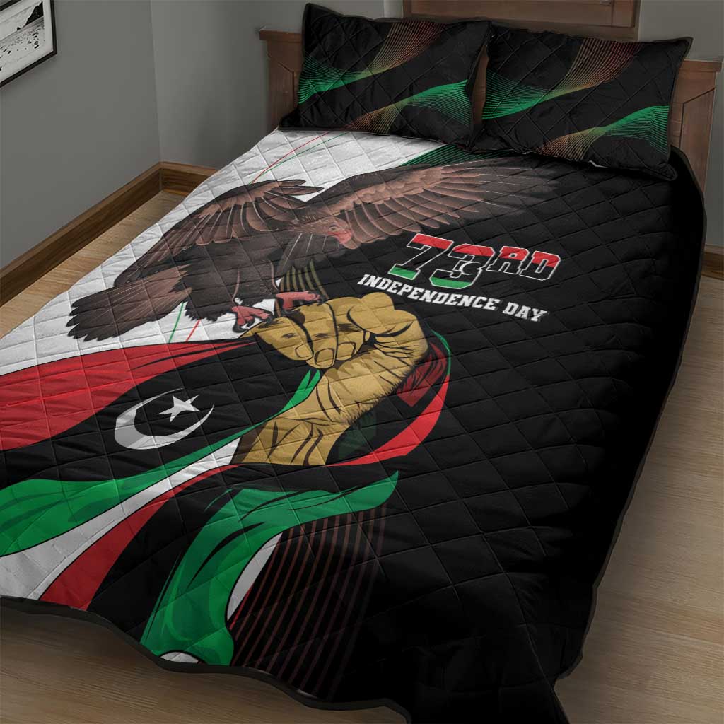 Afro Libya Quilt Bed Set Arabian Eagle - Independence Day LT15