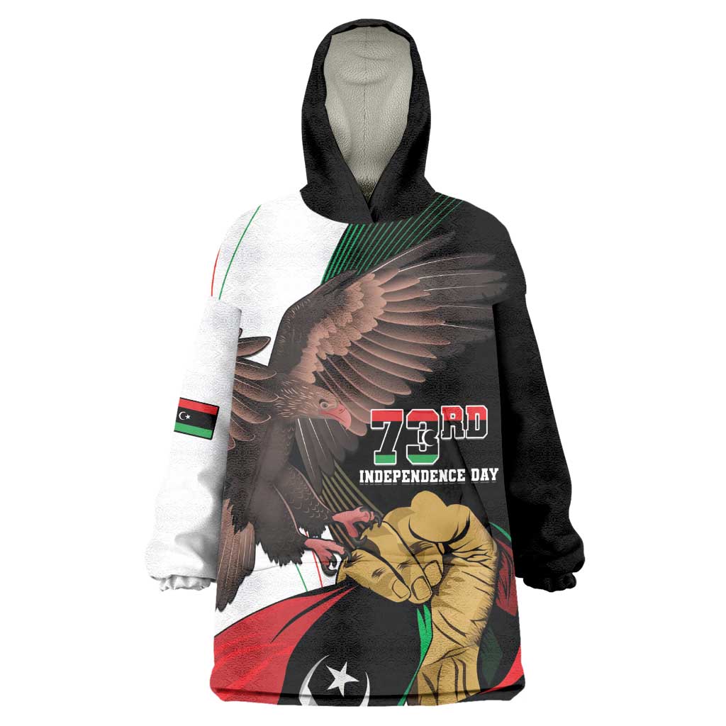 Afro Libya Wearable Blanket Hoodie Arabian Eagle - Independence Day LT15