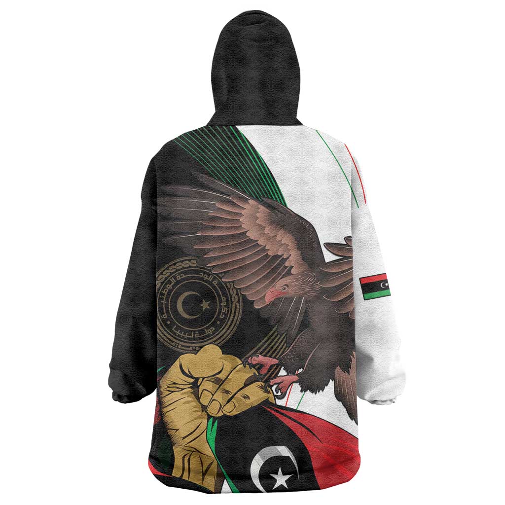 Afro Libya Wearable Blanket Hoodie Arabian Eagle - Independence Day LT15
