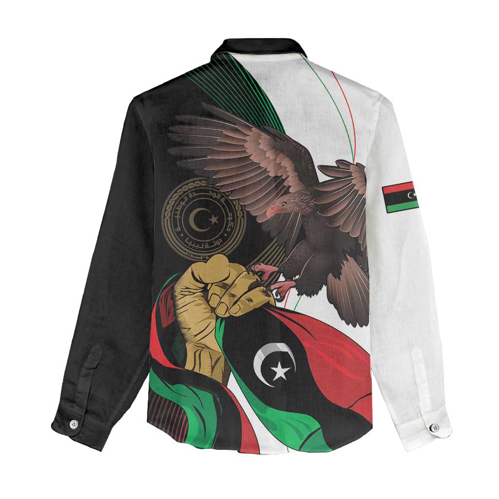 Afro Libya Women Casual Shirt Arabian Eagle - Independence Day LT15