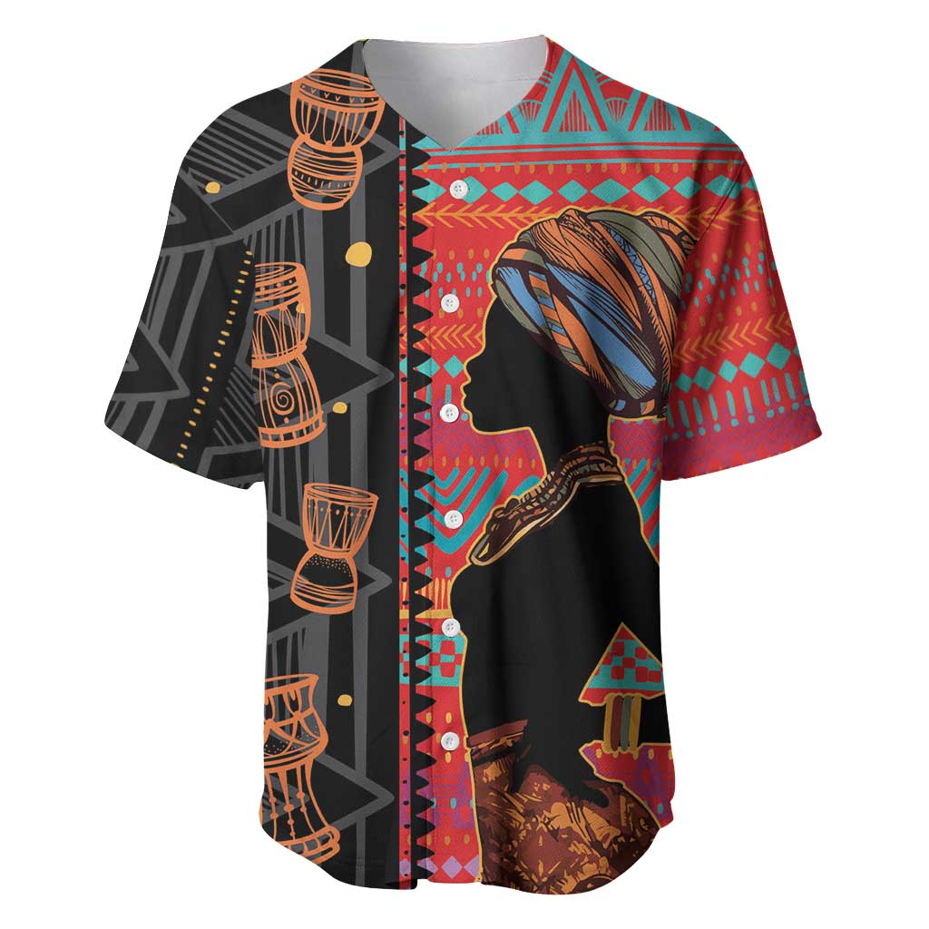 African Women Baseball Jersey Ethnic Pattern LT15