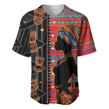 African Women Baseball Jersey Ethnic Pattern LT15