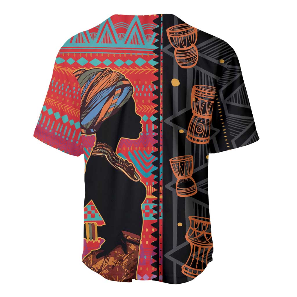 African Women Baseball Jersey Ethnic Pattern LT15