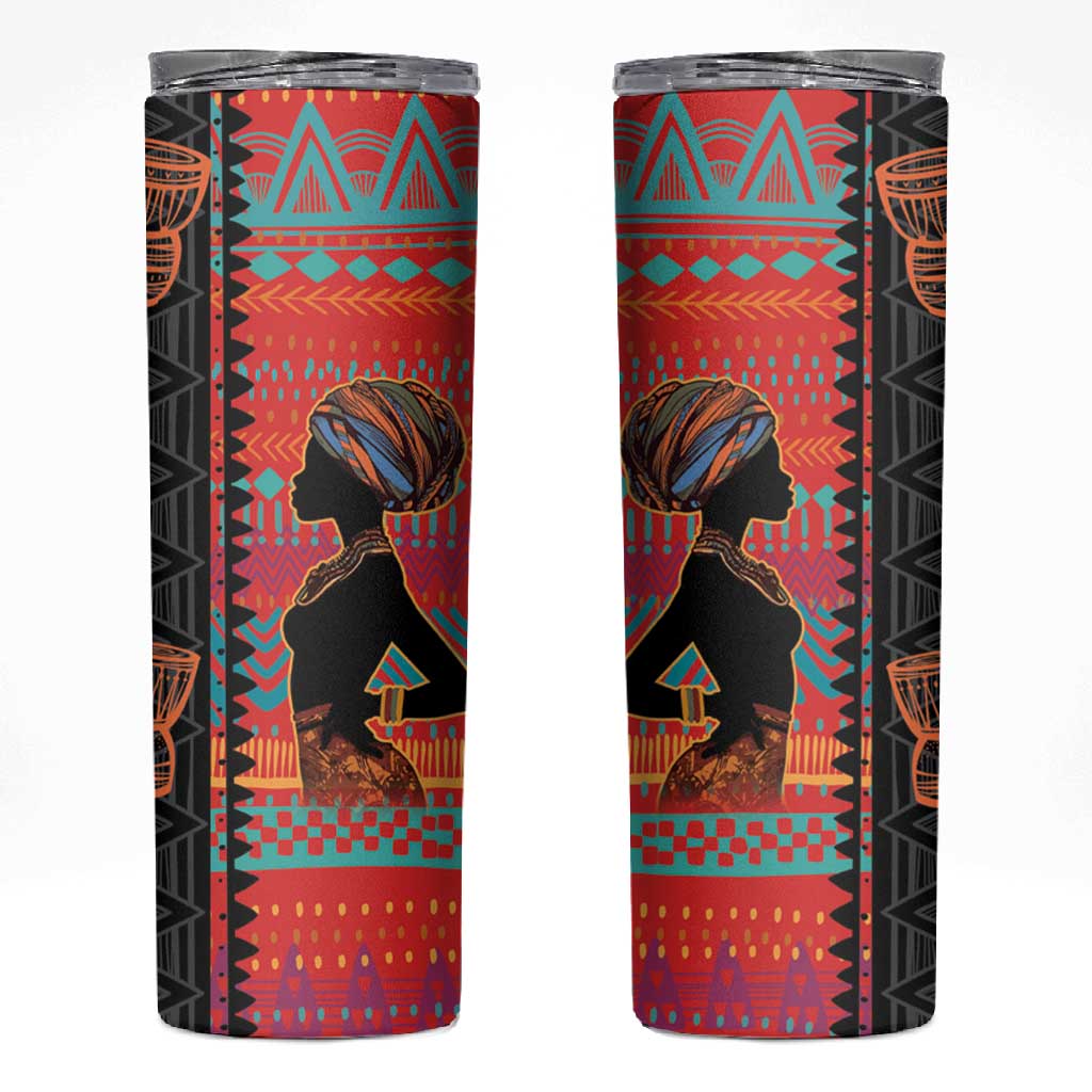 African Women Skinny Tumbler Ethnic Pattern LT15