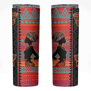 African Women Skinny Tumbler Ethnic Pattern LT15