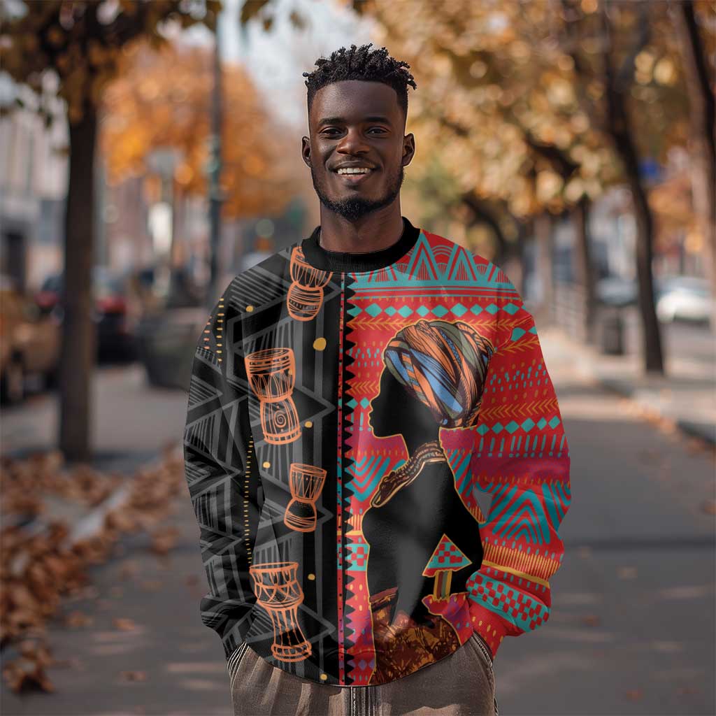 African Women Sweatshirt Ethnic Pattern LT15