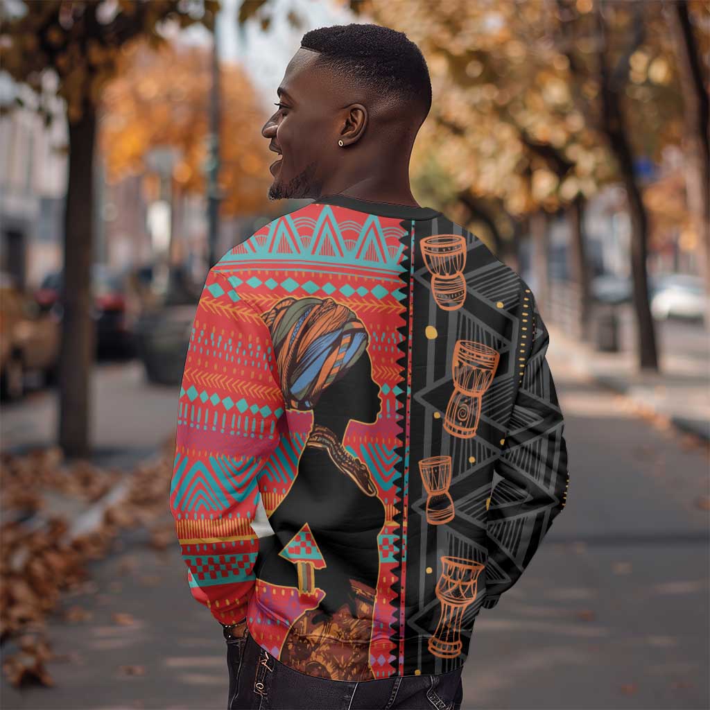 African Women Sweatshirt Ethnic Pattern LT15