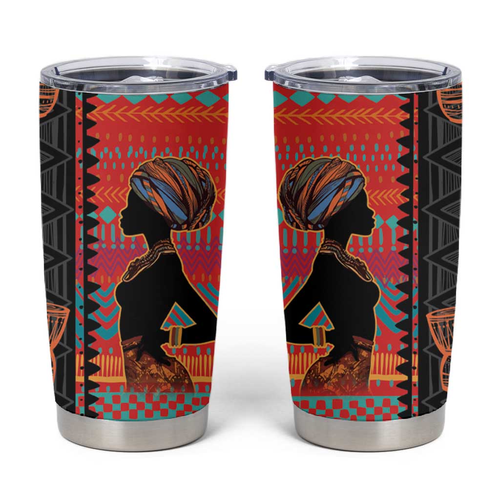 African Women Tumbler Cup Ethnic Pattern LT15