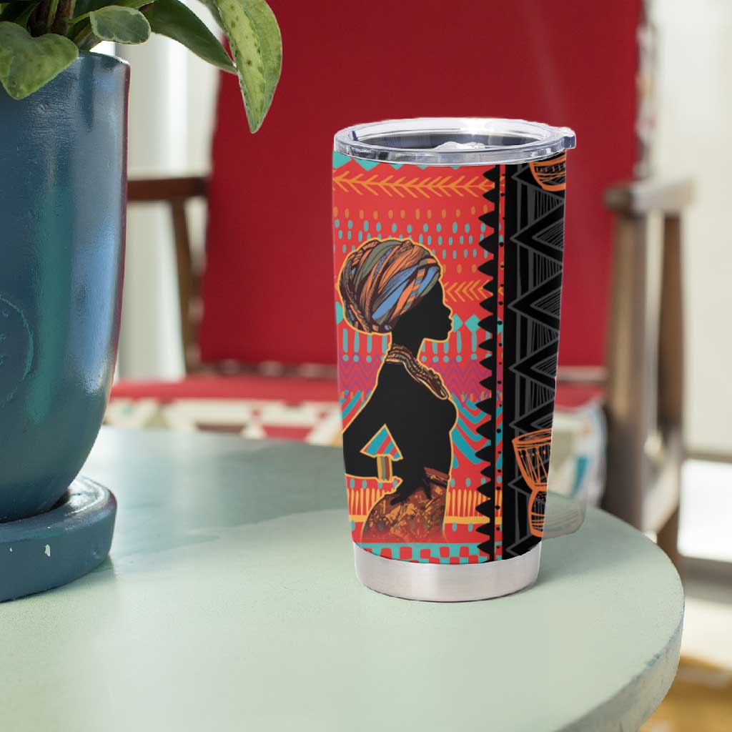 African Women Tumbler Cup Ethnic Pattern LT15