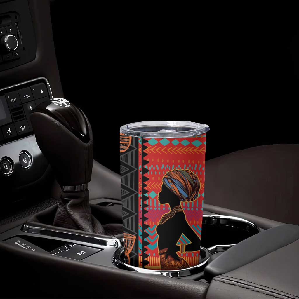 African Women Tumbler Cup Ethnic Pattern LT15