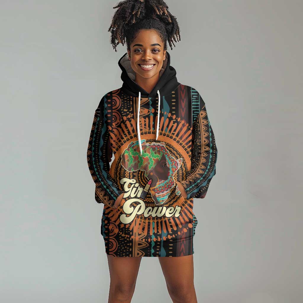 Happy International Women's Day Hoodie Dress Black Girl Power LT15