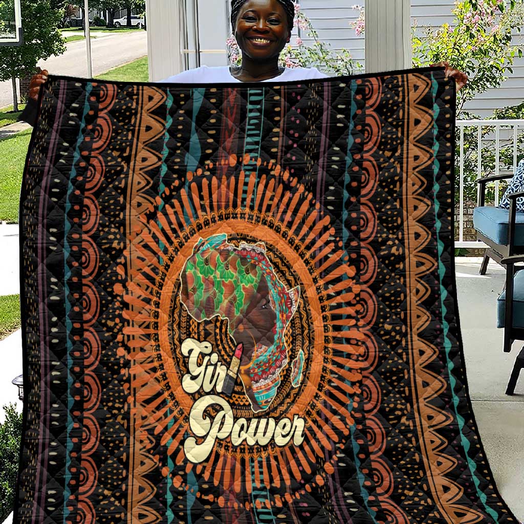 Happy International Women's Day Quilt Black Girl Power LT15