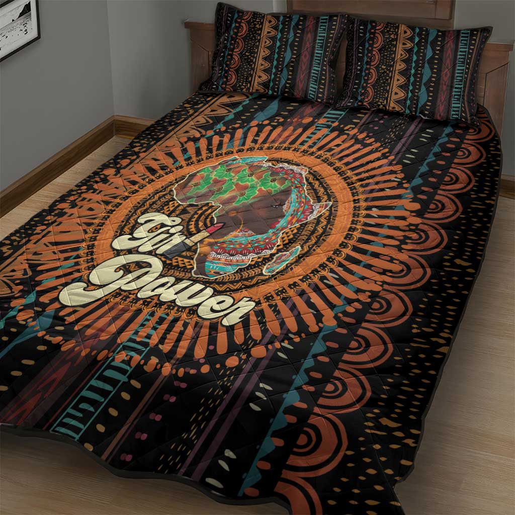Happy International Women's Day Quilt Bed Set Black Girl Power LT15