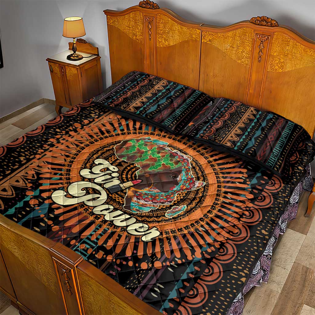 Happy International Women's Day Quilt Bed Set Black Girl Power LT15