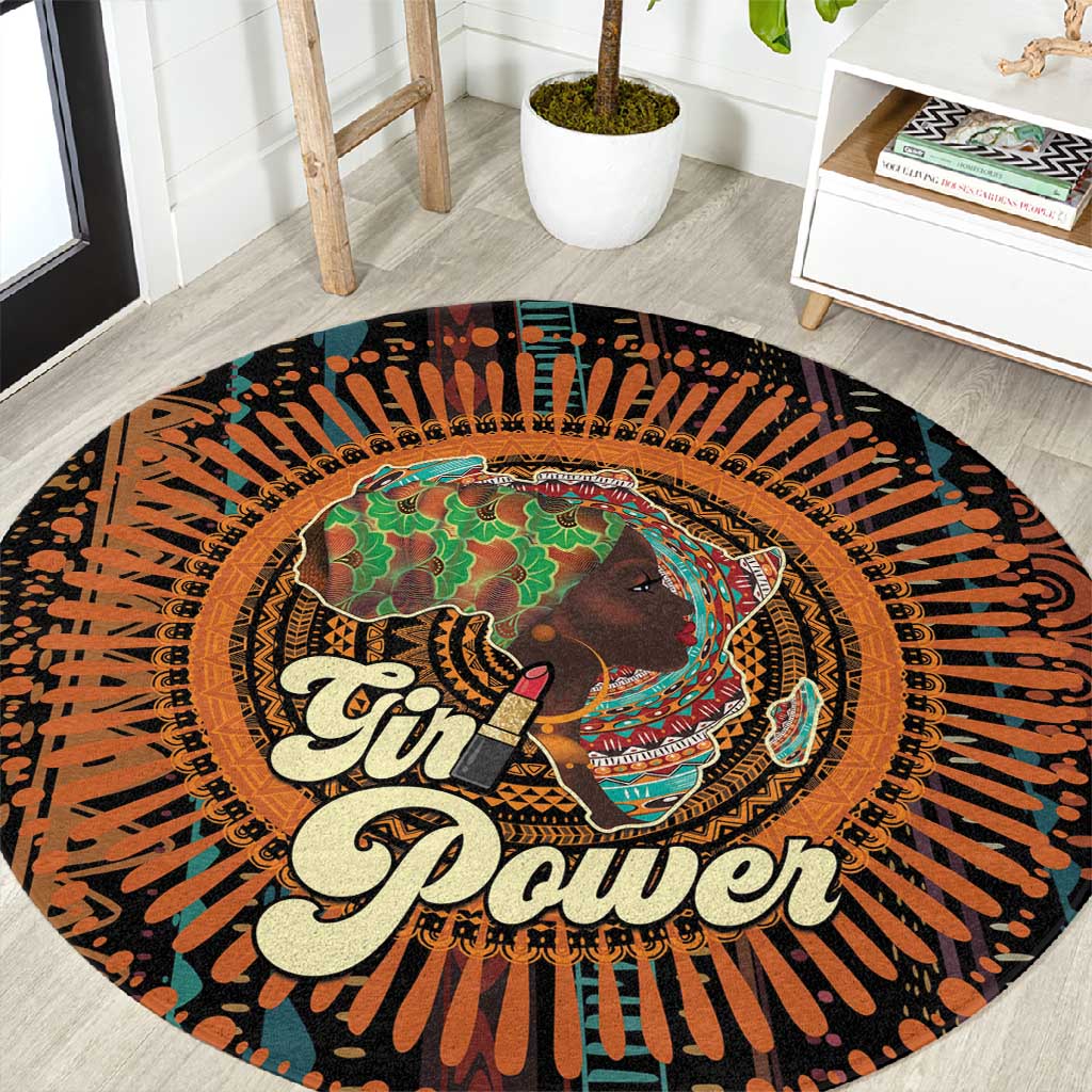 Happy International Women's Day Round Carpet Black Girl Power LT15