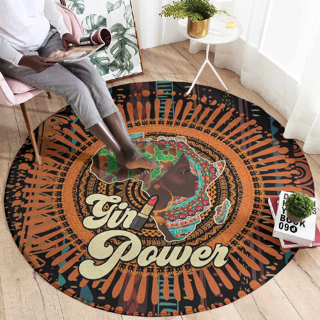 Happy International Women's Day Round Carpet Black Girl Power LT15