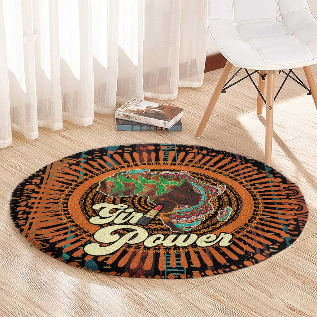 Happy International Women's Day Round Carpet Black Girl Power LT15