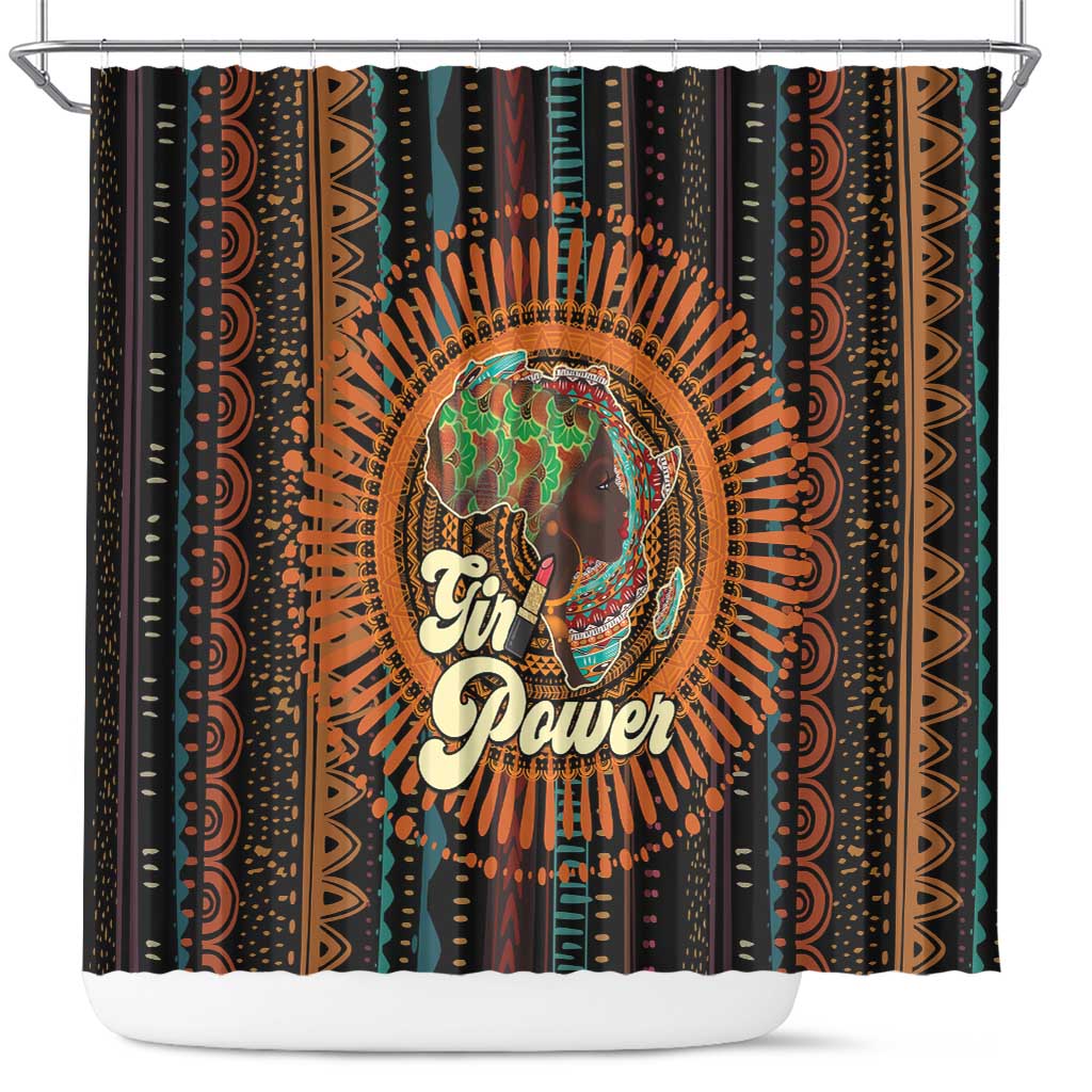 Black Girl Power Shower Curtain Happy International Women's Day LT15