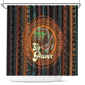 Black Girl Power Shower Curtain Happy International Women's Day LT15