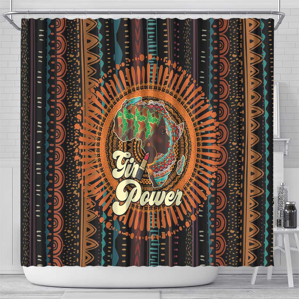 Black Girl Power Shower Curtain Happy International Women's Day LT15