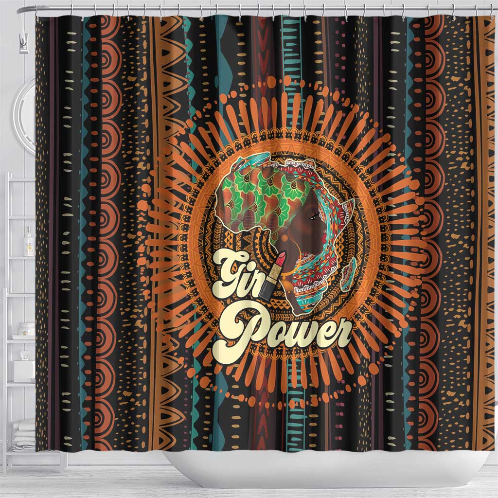 Black Girl Power Shower Curtain Happy International Women's Day LT15