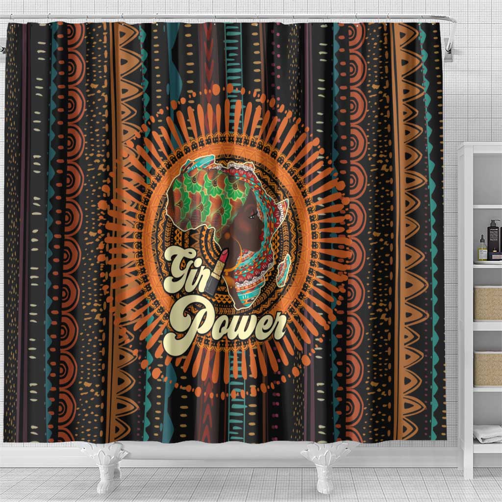 Black Girl Power Shower Curtain Happy International Women's Day LT15