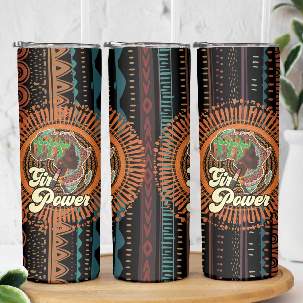 Happy International Women's Day Skinny Tumbler Black Girl Power LT15