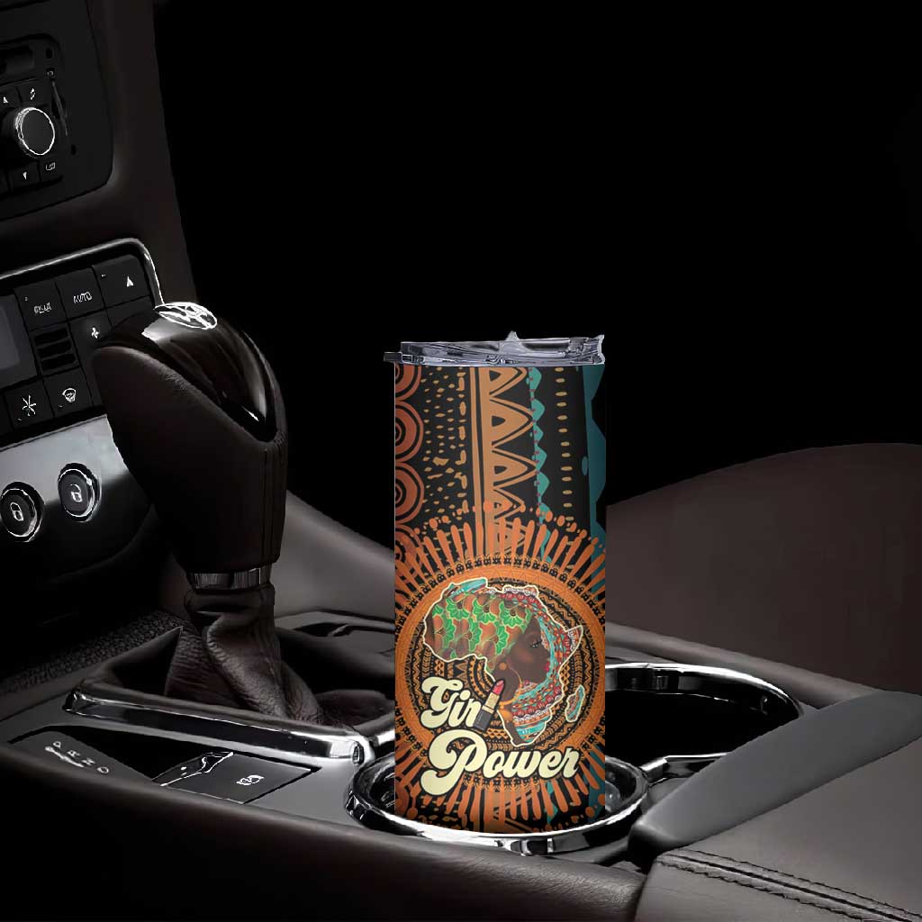 Happy International Women's Day Skinny Tumbler Black Girl Power LT15