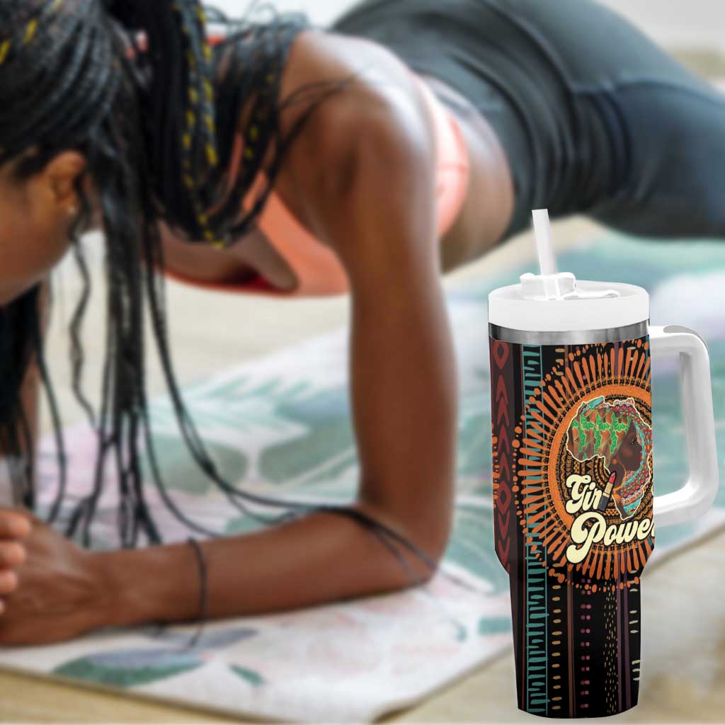 Happy International Women's Day Tumbler With Handle Black Girl Power LT15